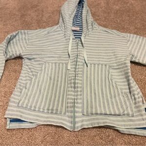 Columbia Melody Spring Full Zip Blue Striped Jacket Girls Size Large